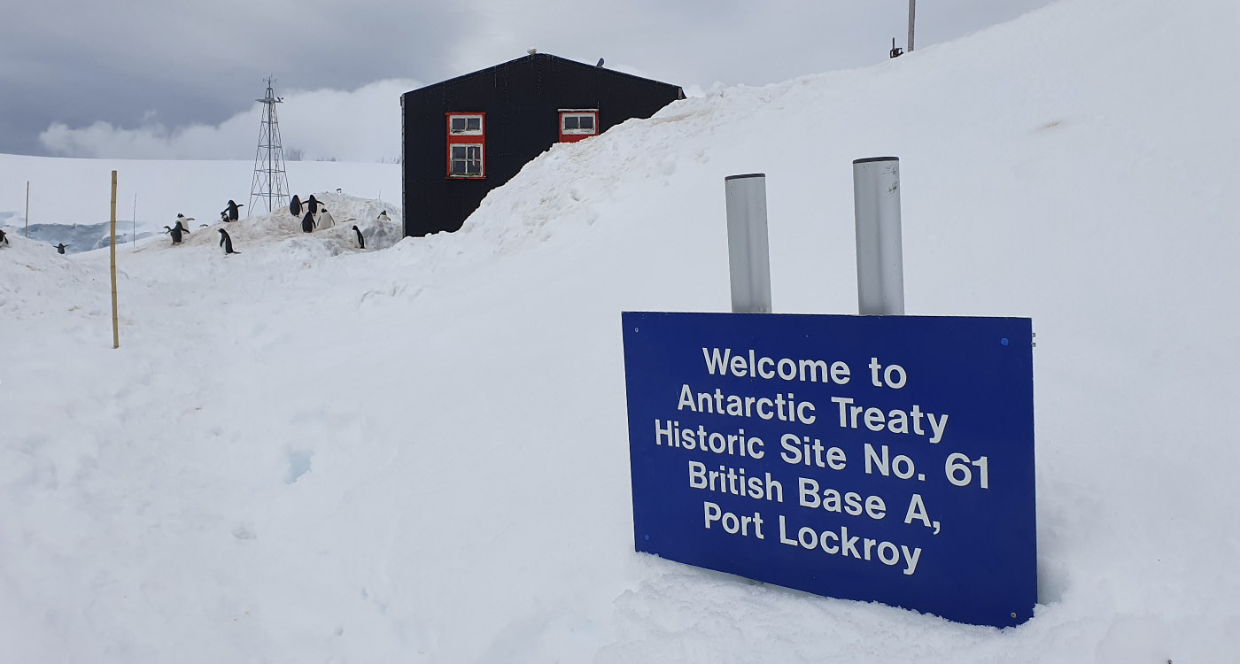 The exterior of the Port Lockroy base