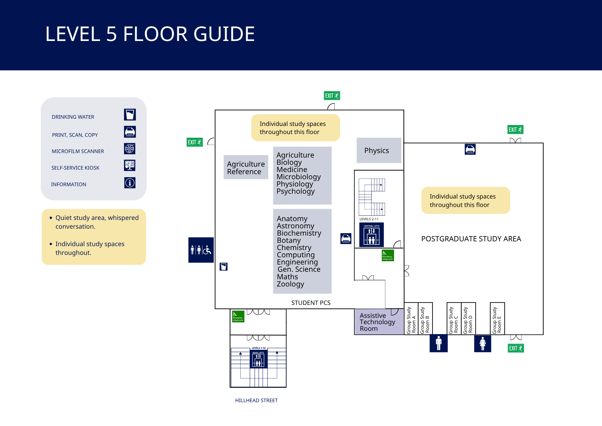 Library level 5 floorplan