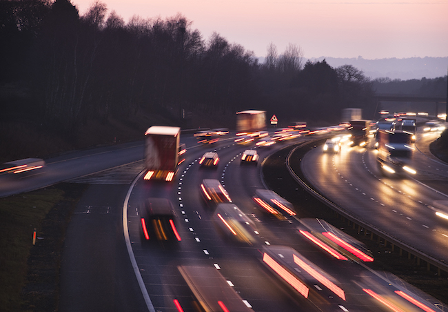 Busy traffic on the M42 near Birmingham