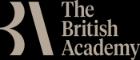 Logo for British Academy, in black and stone colours. 