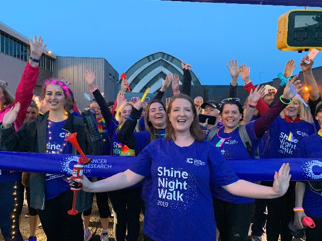 Dr Johanna Green at Cancer Research UK#s Sine Night Walk 2019. Photo credit Mark Anderson