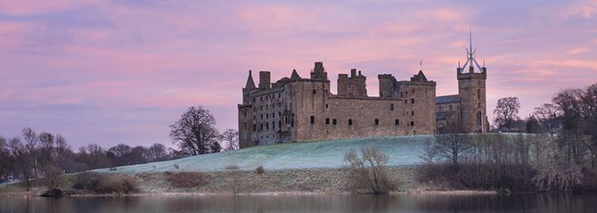 Linlithgow Palace and St Michael s Parish Church by Linlithgow Loch