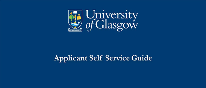 title screen for applicant self-service guide