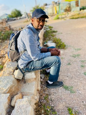 A student visiting a small town in Somaliland