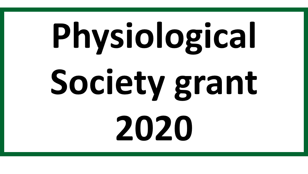 Physiological Society grant in 2020