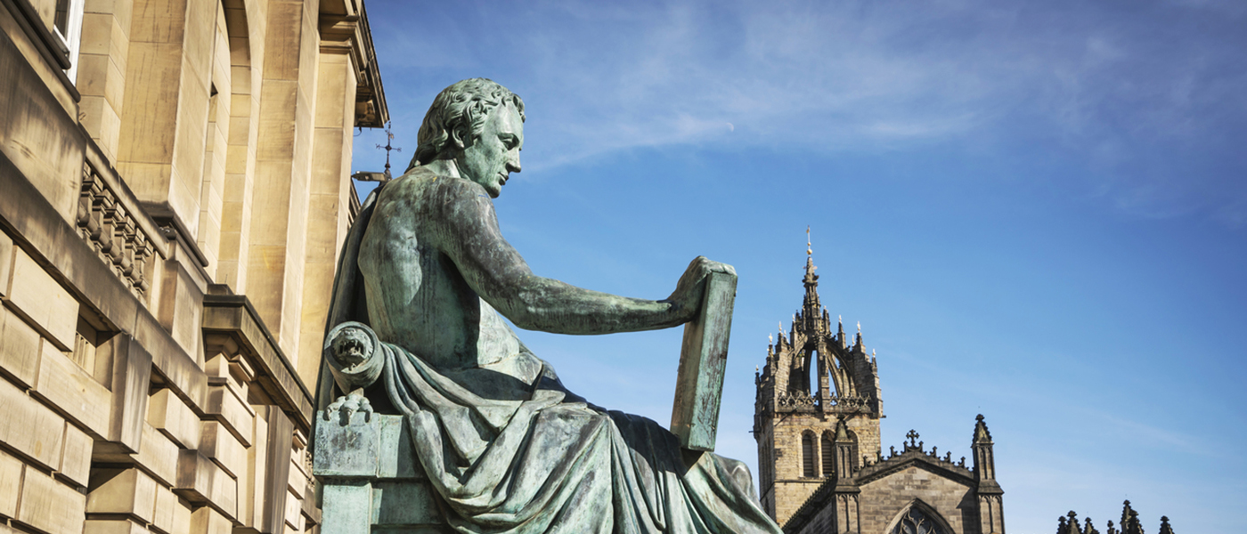 David Hume statue in Edinburgh