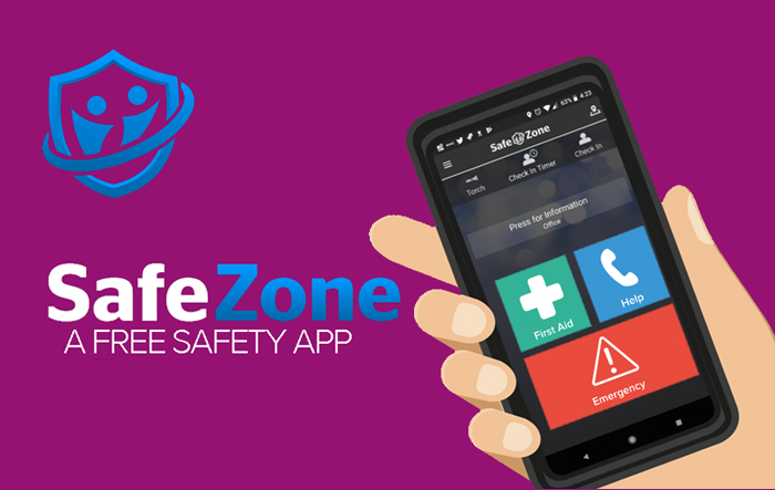 graphic of safezone app