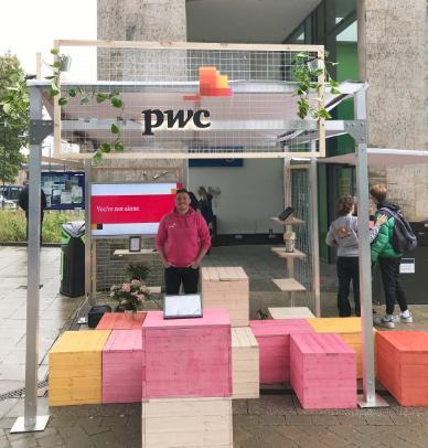 PwC outdoor pop-up