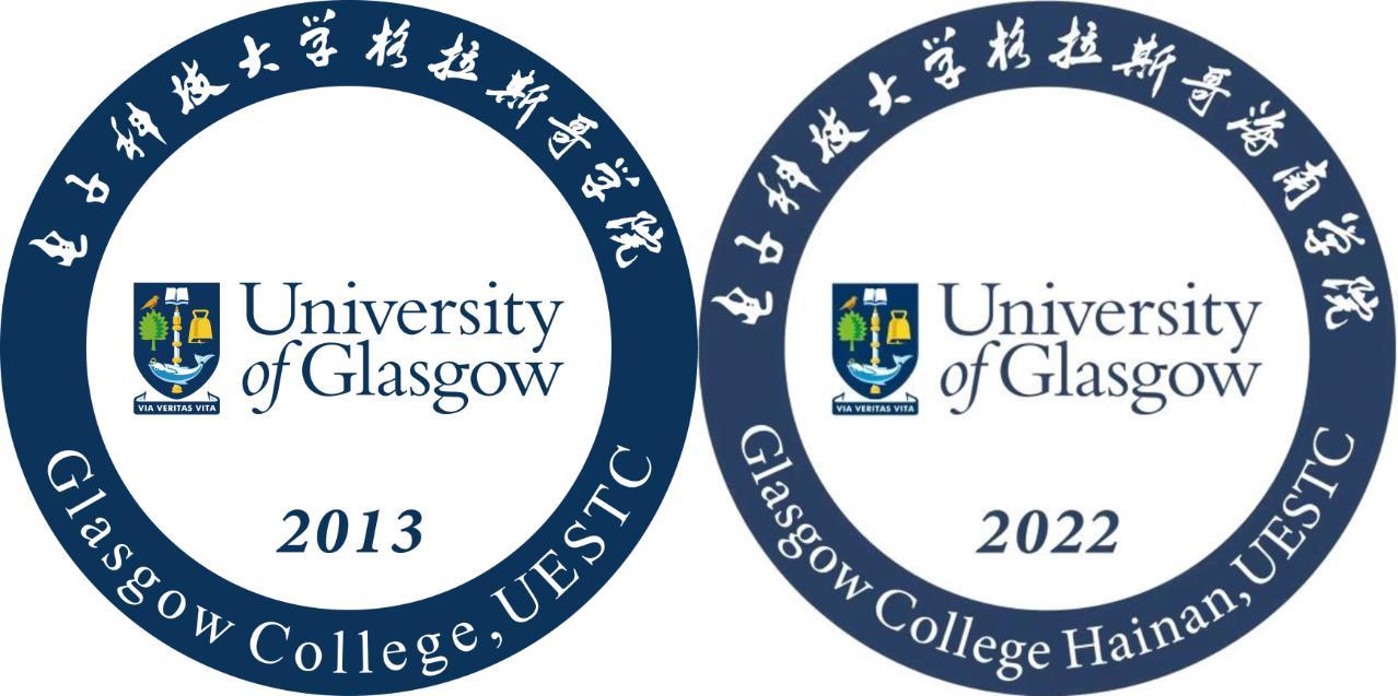 Glasgow College logos stitched together