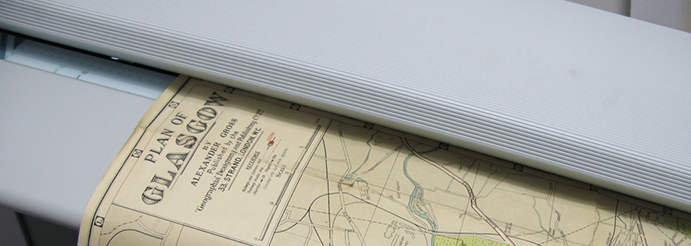 Image of scanner with map