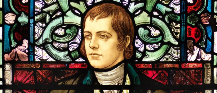 Robert Burns Stain Glass photo 700 x 300
