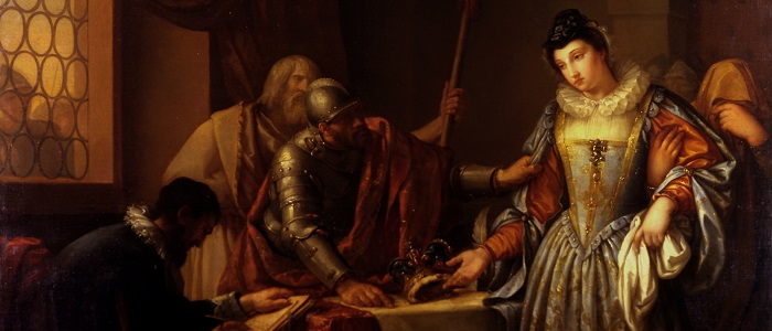 The Abdication of Mary, Queen of Scots by Gavin Hamilton (1723-1798)held in The Hunterian's Collection.