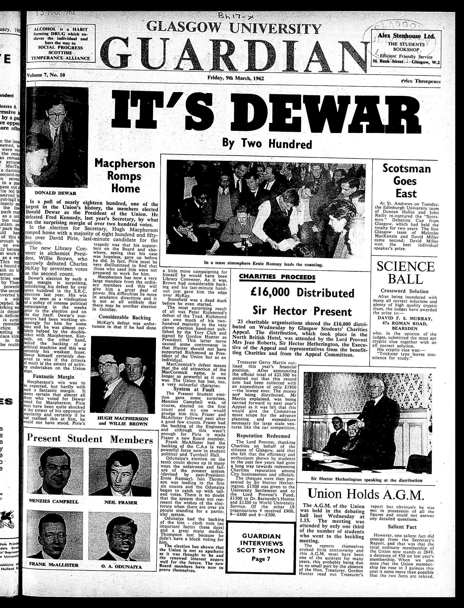 University of Glasgow Guardian Print