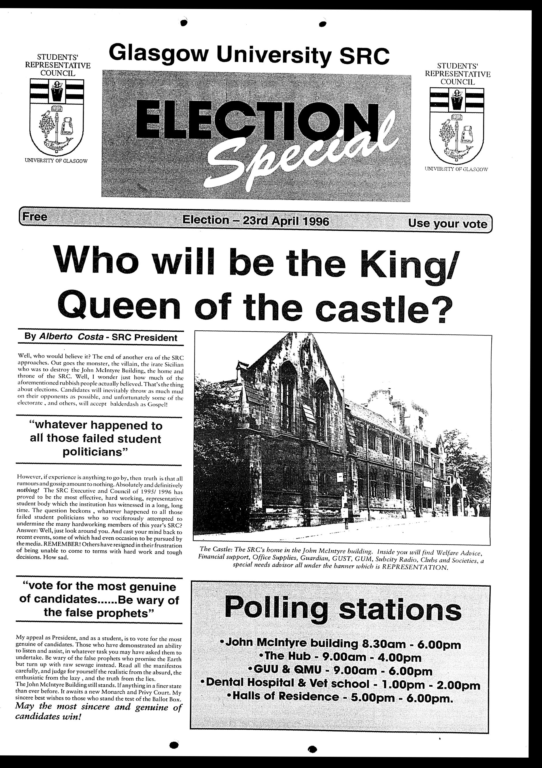 University of Glasgow Guardian Print