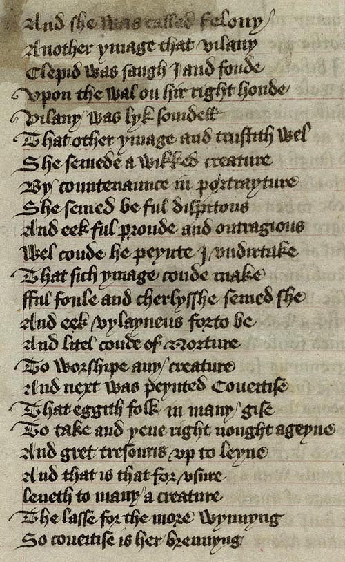 Manuscript - detail of text