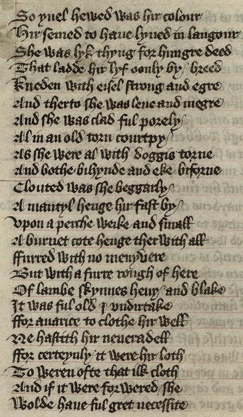 Manuscript - detail of text