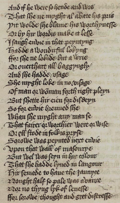 Manuscript - detail of text