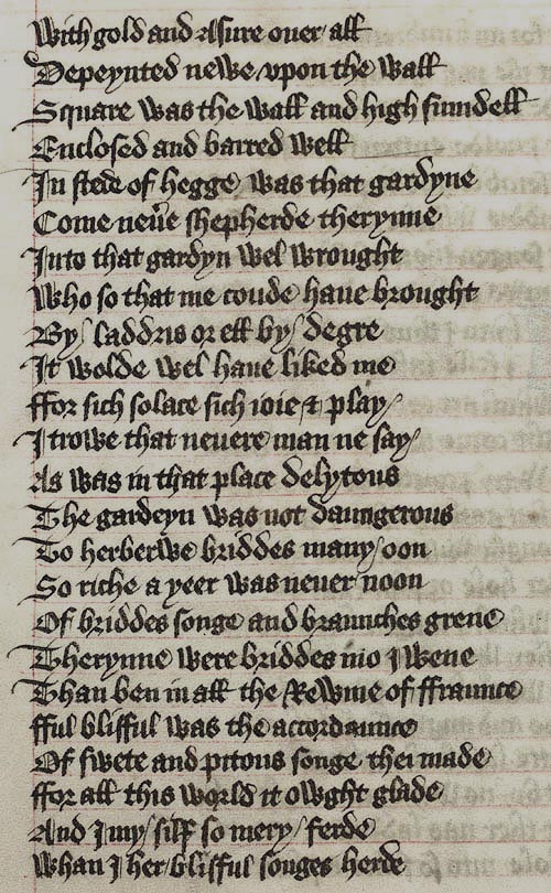Manuscript - detail of text