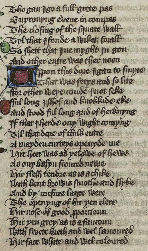 Manuscript - detail of text