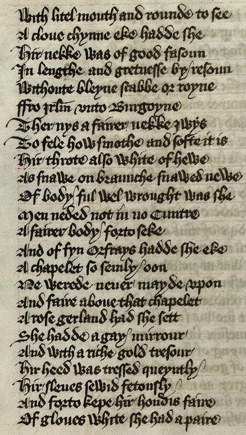 Manuscript - detail of text