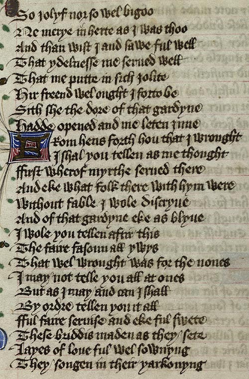 Manuscript - detail of text
