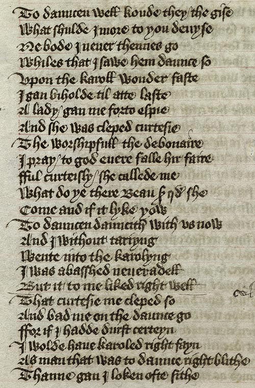 Manuscript - detail of text