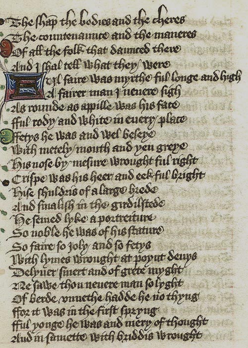 Manuscript - detail of text