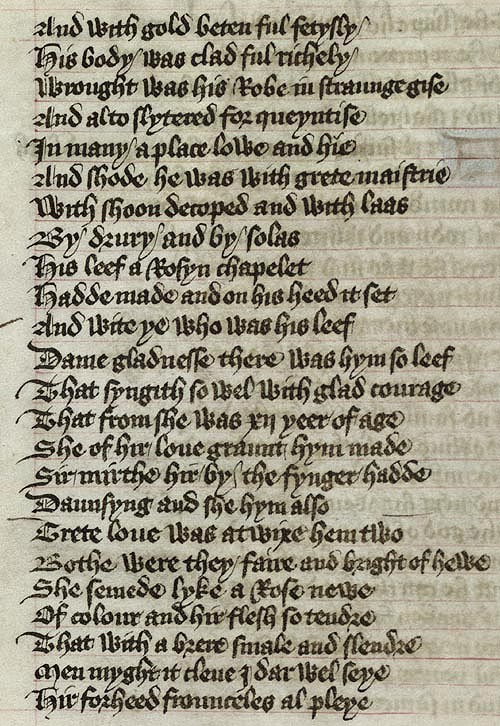 Manuscript - detail of text