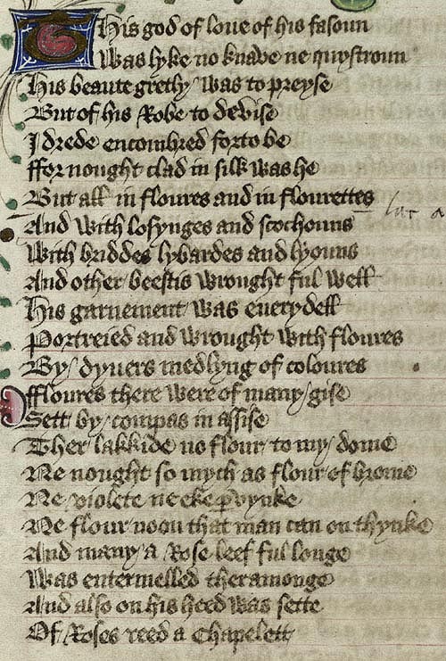 Manuscript - detail of text