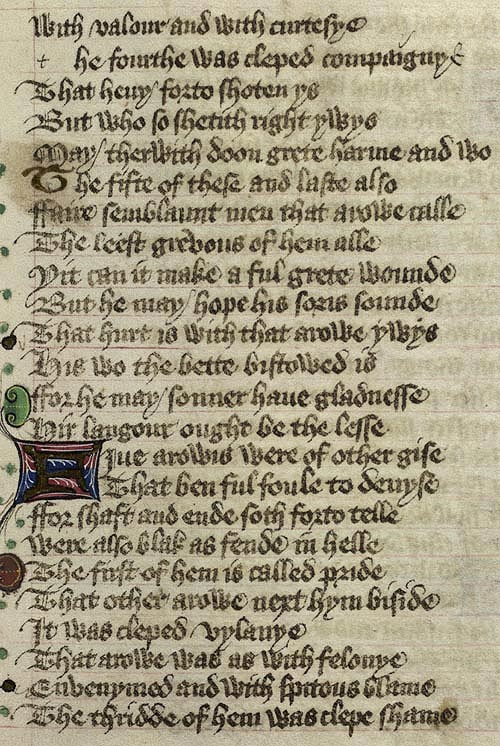 Manuscript - detail of text