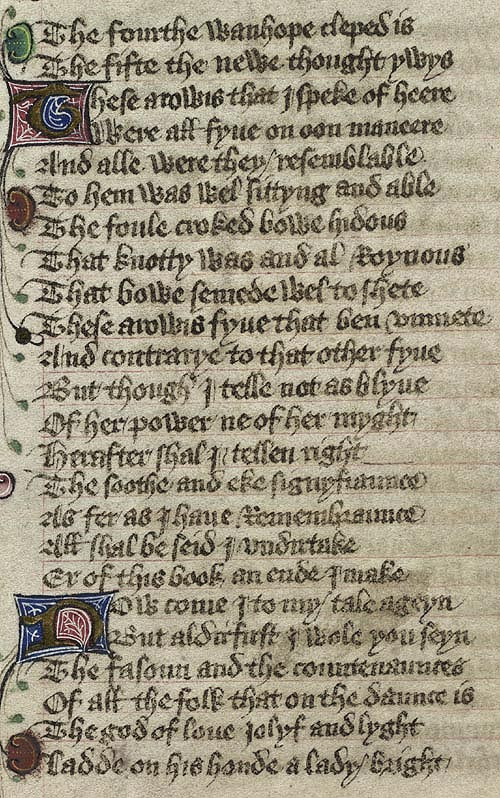 Manuscript - detail of text