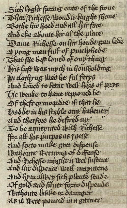 Manuscript - detail of text