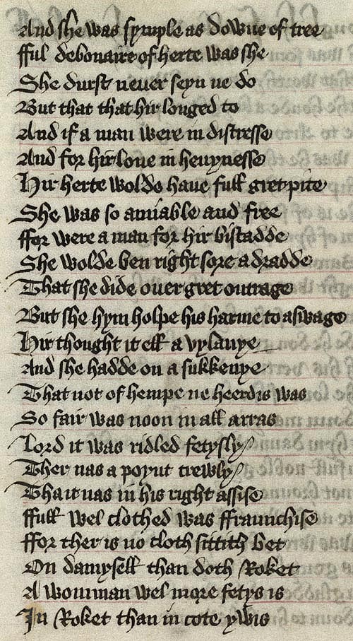 Manuscript - detail of text
