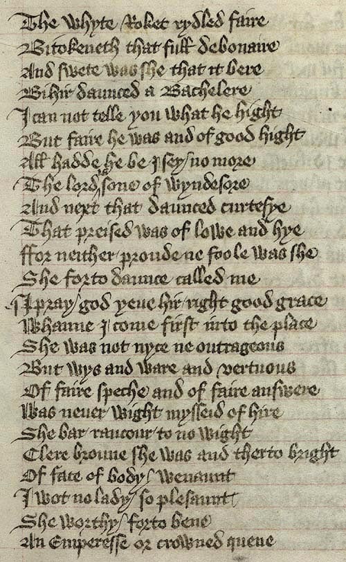 Manuscript - detail of text