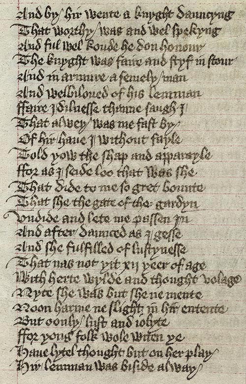 Manuscript - detail of text