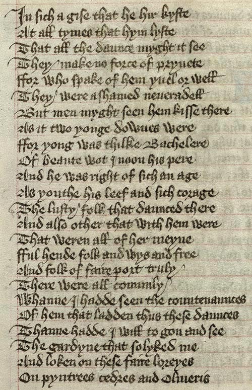 Manuscript - detail of text