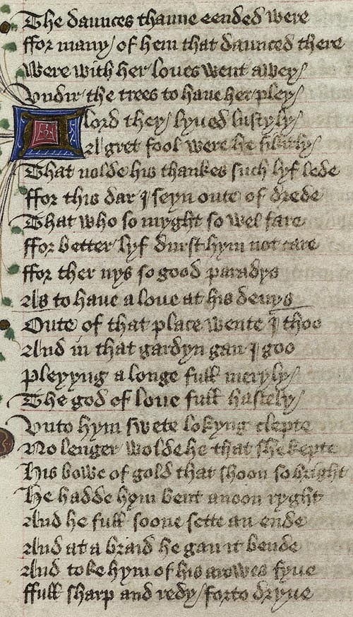 Manuscript - detail of text