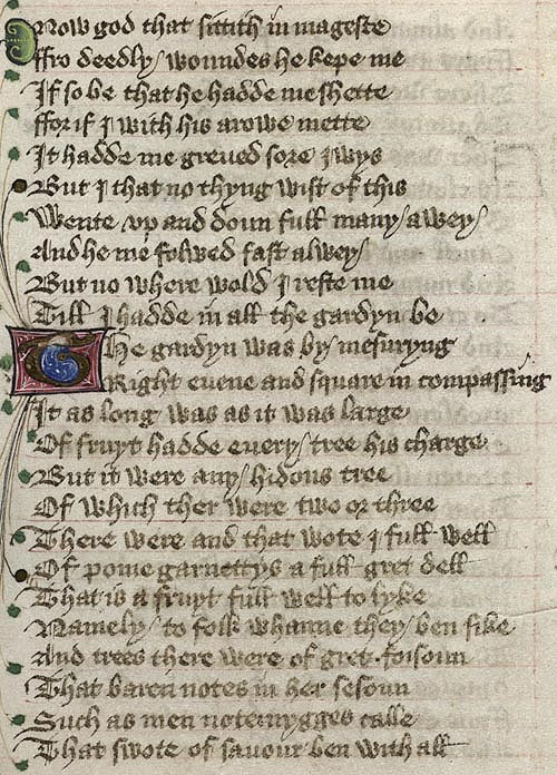 Manuscript - detail of text