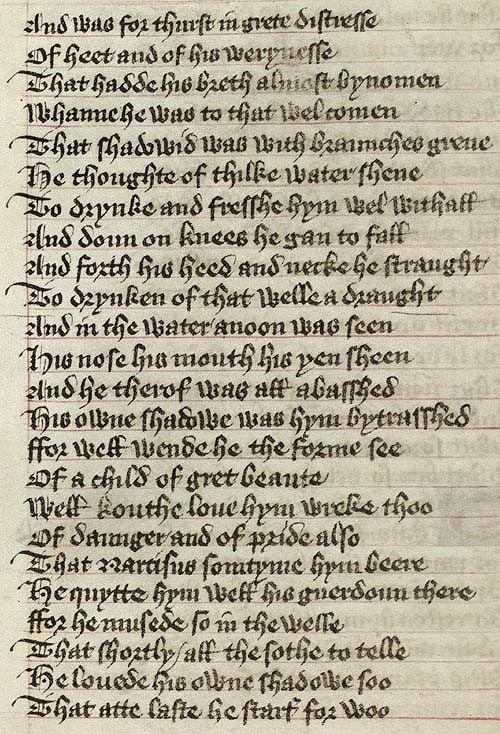 Manuscript - detail of text