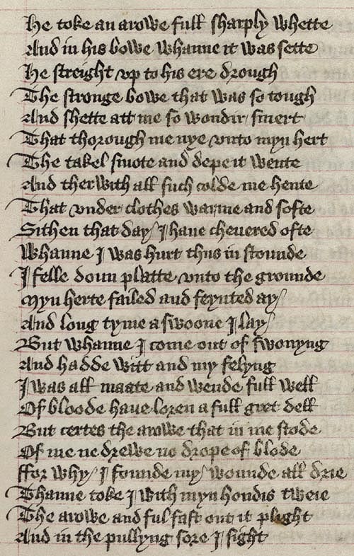 Manuscript - detail of text