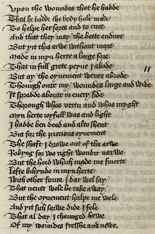 Manuscript - detail of text