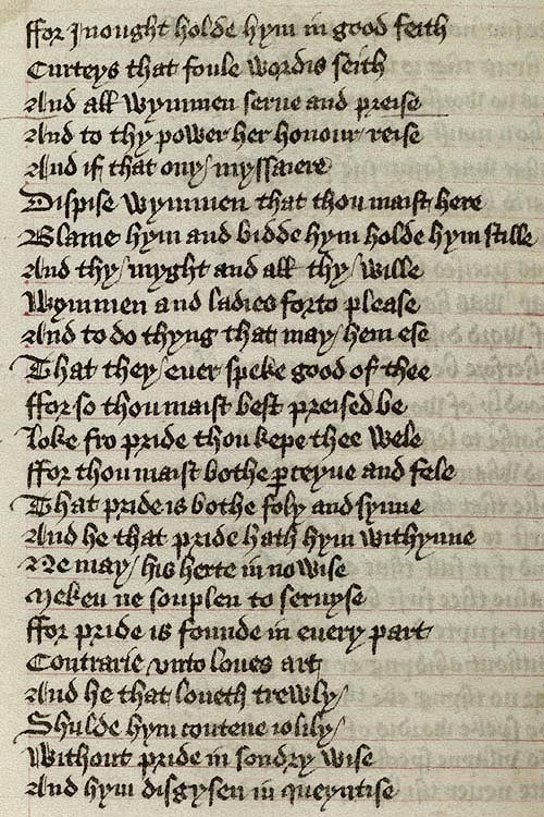 Manuscript - detail of text