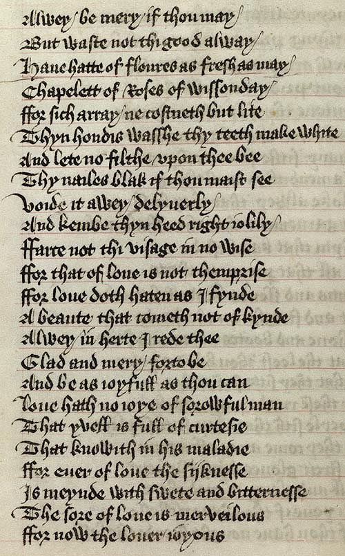 Manuscript - detail of text
