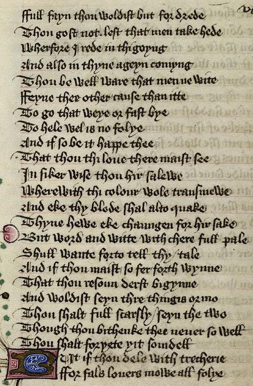 Manuscript - detail of text