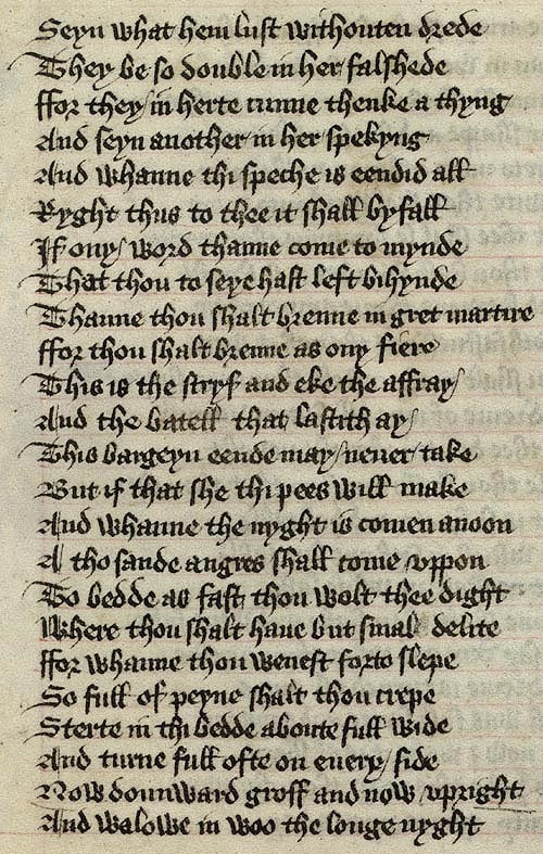 Manuscript - detail of text