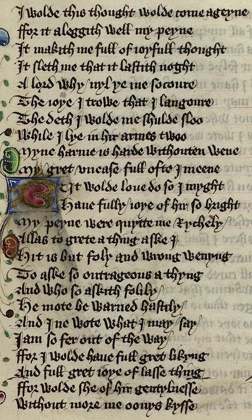 Manuscript - detail of text