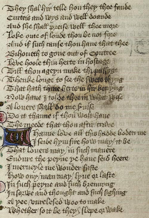 Manuscript - detail of text