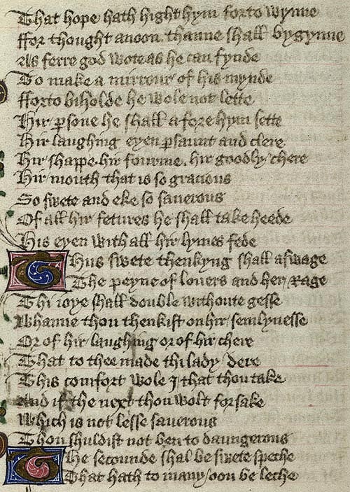 Manuscript - detail of text