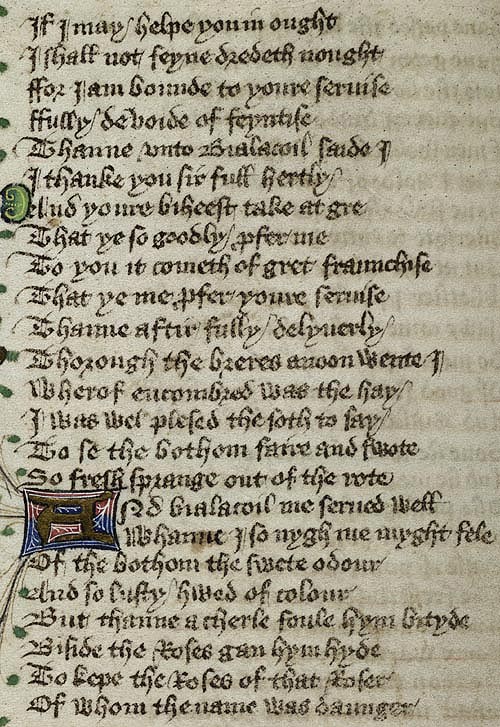 Manuscript - detail of text