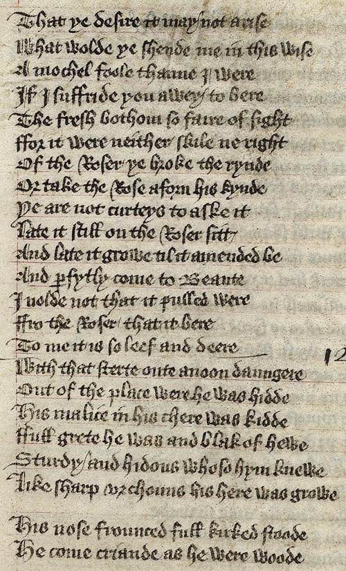 Manuscript - detail of text
